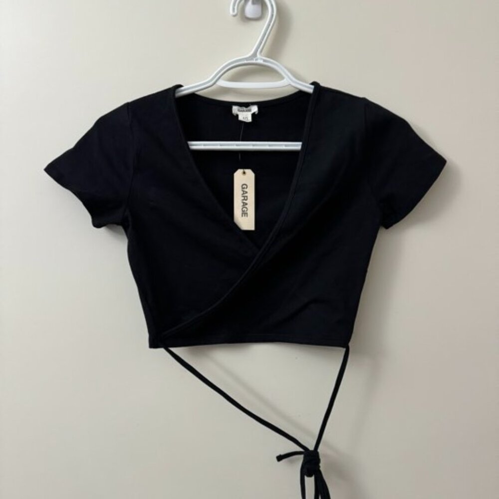 NWT - Garage Crop Wrap Top